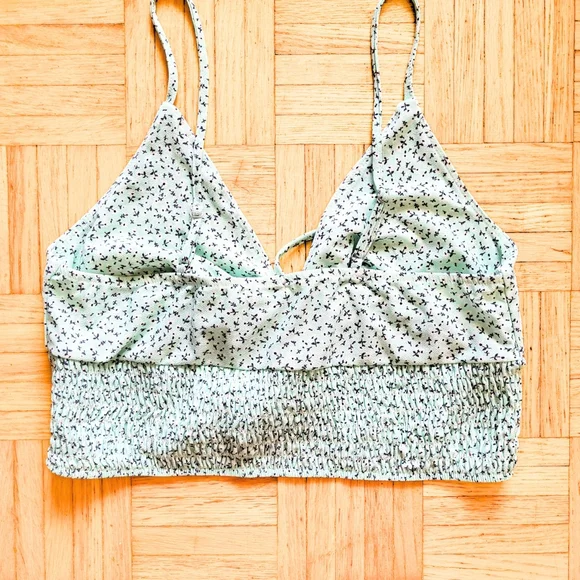 Ardene Mint Green Floral Crop Top (fits M) - Picture 2 of 8
